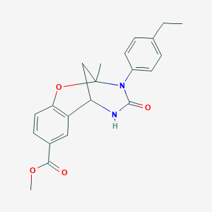 molecular formula C21H22N2O4 B2806177 methyl 10-(4-ethylphenyl)-9-methyl-11-oxo-8-oxa-10,12-diazatricyclo[7.3.1.0^{2,7}]trideca-2,4,6-triene-4-carboxylate CAS No. 899986-82-4