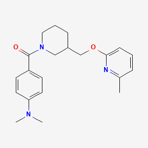 molecular formula C21H27N3O2 B2806274 N,N-dimethyl-4-(3-{[(6-methylpyridin-2-yl)oxy]methyl}piperidine-1-carbonyl)aniline CAS No. 2380009-55-0