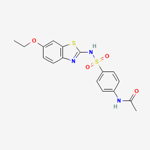 molecular formula C17H17N3O4S2 B2806355 N-(4-(N-(6-ethoxybenzo[d]thiazol-2-yl)sulfamoyl)phenyl)acetamide 