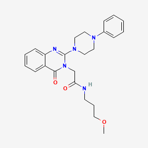 molecular formula C24H29N5O3 B2806358 N-(3-methoxypropyl)-2-(4-oxo-2-(4-phenylpiperazin-1-yl)quinazolin-3(4H)-yl)acetamide CAS No. 1428350-52-0