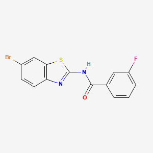 molecular formula C14H8BrFN2OS B2806364 N-(6-bromo-1,3-benzothiazol-2-yl)-3-fluorobenzamide CAS No. 313469-42-0