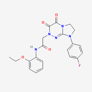 molecular formula C21H20FN5O4 B2806377 N-(2-ethoxyphenyl)-2-(8-(4-fluorophenyl)-3,4-dioxo-3,4,7,8-tetrahydroimidazo[2,1-c][1,2,4]triazin-2(6H)-yl)acetamide CAS No. 941887-73-6
