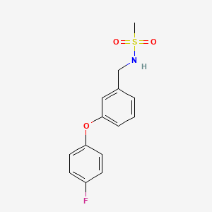 molecular formula C14H14FNO3S B2806378 N-(3-(4-fluorophenoxy)benzyl)methanesulfonamide CAS No. 1207055-19-3