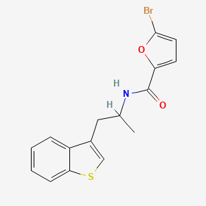 molecular formula C16H14BrNO2S B2806379 N-[1-(1-benzothiophen-3-yl)propan-2-yl]-5-bromofuran-2-carboxamide CAS No. 2034297-96-4