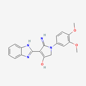 5-amino-4-(1H-1,3-benzodiazol-2-yl)-1-(3,4-dimethoxyphenyl)-2,3-dihydro-1H-pyrrol-3-one
