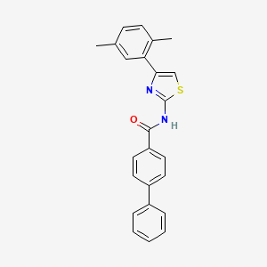 N-[4-(2,5-dimethylphenyl)-1,3-thiazol-2-yl]-4-phenylbenzamide