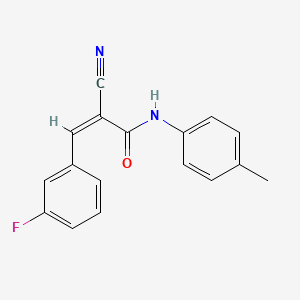 (Z)-2-cyano-3-(3-fluorophenyl)-N-(4-methylphenyl)prop-2-enamide