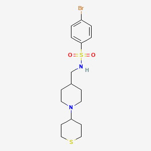 4-bromo-N-((1-(tetrahydro-2H-thiopyran-4-yl)piperidin-4-yl)methyl)benzenesulfonamide