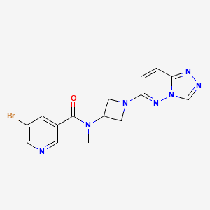 molecular formula C15H14BrN7O B2806486 N-(1-([1,2,4]triazolo[4,3-b]pyridazin-6-yl)azetidin-3-yl)-5-bromo-N-methylnicotinamide CAS No. 2320955-73-3