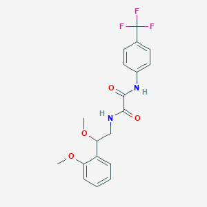 molecular formula C19H19F3N2O4 B2806519 N-[2-methoxy-2-(2-methoxyphenyl)ethyl]-N'-[4-(trifluoromethyl)phenyl]ethanediamide CAS No. 1795194-79-4