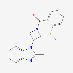 [3-(2-Methylbenzimidazol-1-yl)azetidin-1-yl]-(2-methylsulfanylphenyl)methanone