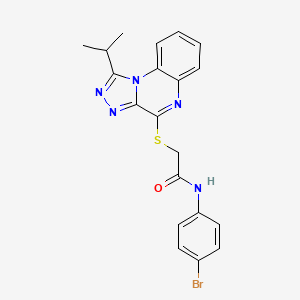 molecular formula C20H18BrN5OS B2806566 N-(4-bromophenyl)-2-{[1-(propan-2-yl)-[1,2,4]triazolo[4,3-a]quinoxalin-4-yl]sulfanyl}acetamide CAS No. 1358351-50-4