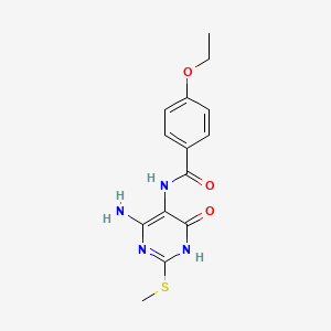 N-(4-amino-2-(methylthio)-6-oxo-1,6-dihydropyrimidin-5-yl)-4-ethoxybenzamide