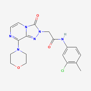 molecular formula C18H19ClN6O3 B2806584 N-(3-chloro-4-methylphenyl)-2-[8-(morpholin-4-yl)-3-oxo-2H,3H-[1,2,4]triazolo[4,3-a]pyrazin-2-yl]acetamide CAS No. 1251686-58-4