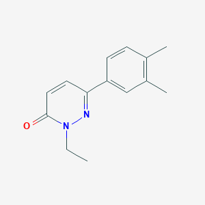 molecular formula C14H16N2O B2806596 6-(3,4-dimethylphenyl)-2-ethyl-2,3-dihydropyridazin-3-one CAS No. 922952-86-1