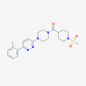 (1-(Methylsulfonyl)piperidin-4-yl)(4-(6-(o-tolyl)pyridazin-3-yl)piperazin-1-yl)methanone