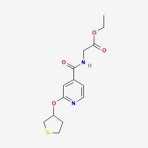 Ethyl 2-(2-((tetrahydrothiophen-3-yl)oxy)isonicotinamido)acetate