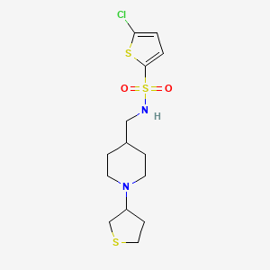 5-chloro-N-((1-(tetrahydrothiophen-3-yl)piperidin-4-yl)methyl)thiophene-2-sulfonamide