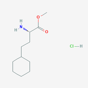 molecular formula C11H22ClNO2 B2806654 methyl (2S)-2-amino-4-cyclohexylbutanoate hydrochloride CAS No. 2445749-69-7