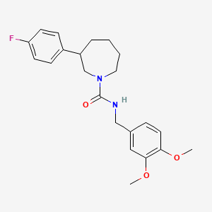 molecular formula C22H27FN2O3 B2806655 N-[(3,4-dimethoxyphenyl)methyl]-3-(4-fluorophenyl)azepane-1-carboxamide CAS No. 1797069-18-1