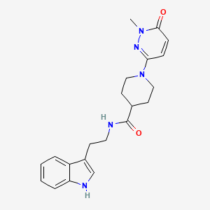 molecular formula C21H25N5O2 B2806658 N-(2-(1H-indol-3-yl)ethyl)-1-(1-methyl-6-oxo-1,6-dihydropyridazin-3-yl)piperidine-4-carboxamide CAS No. 1421477-50-0
