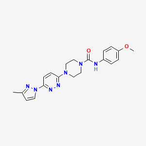 molecular formula C20H23N7O2 B2806661 N-(4-methoxyphenyl)-4-(6-(3-methyl-1H-pyrazol-1-yl)pyridazin-3-yl)piperazine-1-carboxamide CAS No. 1013817-14-5