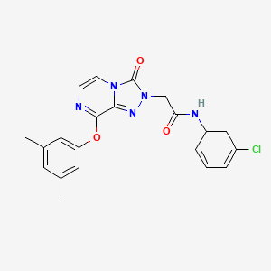 molecular formula C21H18ClN5O3 B2806692 N-(3-chlorophenyl)-2-[8-(3,5-dimethylphenoxy)-3-oxo-2H,3H-[1,2,4]triazolo[4,3-a]pyrazin-2-yl]acetamide CAS No. 1251678-82-6