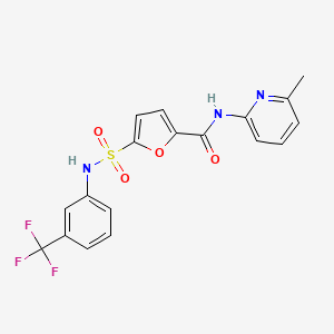 N-(6-methylpyridin-2-yl)-5-(N-(3-(trifluoromethyl)phenyl)sulfamoyl)furan-2-carboxamide