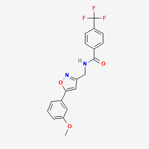 N-((5-(3-methoxyphenyl)isoxazol-3-yl)methyl)-4-(trifluoromethyl)benzamide