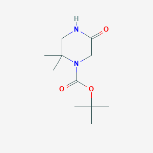 molecular formula C11H20N2O3 B2806796 Tert-butyl 2,2-dimethyl-5-oxopiperazine-1-carboxylate CAS No. 1269773-66-1
