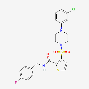 3-{[4-(3-chlorophenyl)piperazin-1-yl]sulfonyl}-N-(4-fluorobenzyl)thiophene-2-carboxamide
