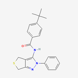 4-(tert-butyl)-N-(2-phenyl-4,6-dihydro-2H-thieno[3,4-c]pyrazol-3-yl)benzamide