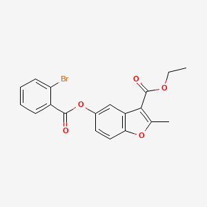 3-(Ethoxycarbonyl)-2-methylbenzo[b]furan-5-yl 2-bromobenzoate