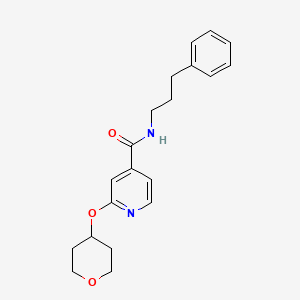 N-(3-phenylpropyl)-2-((tetrahydro-2H-pyran-4-yl)oxy)isonicotinamide