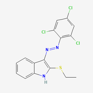 2-(ethylsulfanyl)-3H-indol-3-one N-(2,4,6-trichlorophenyl)hydrazone