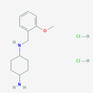 molecular formula C14H24Cl2N2O B2806874 (1R*,4R*)-N1-(2-Methoxybenzyl)cyclohexane-1,4-diamine dihydrochloride CAS No. 1286274-72-3