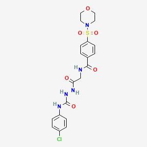 N-(4-chlorophenyl)-2-(2-(4-(morpholinosulfonyl)benzamido)acetyl)hydrazinecarboxamide