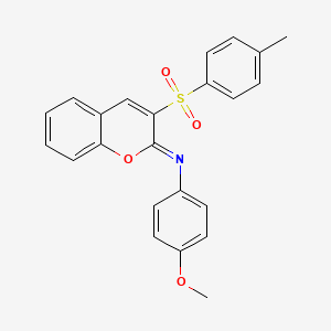 molecular formula C23H19NO4S B2806930 (2Z)-N-(4-methoxyphenyl)-3-(4-methylbenzenesulfonyl)-2H-chromen-2-imine CAS No. 1321743-46-7