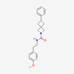B2806943 N-[2-(4-Methoxyphenyl)ethyl]-6-phenyl-2-azaspiro[3.3]heptane-2-carboxamide CAS No. 2379951-29-6