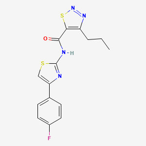 N-(4-(4-fluorophenyl)thiazol-2-yl)-4-propyl-1,2,3-thiadiazole-5-carboxamide