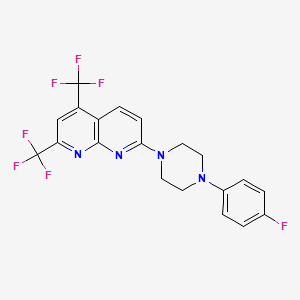 7-[4-(4-Fluorophenyl)piperazino]-2,4-bis(trifluoromethyl)[1,8]naphthyridine