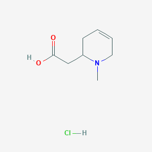 2-(1-Methyl-3,6-dihydro-2H-pyridin-2-yl)acetic acid;hydrochloride
