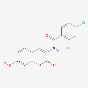 2,4-dichloro-N-(7-hydroxy-2-oxo-2H-chromen-3-yl)benzenecarboxamide