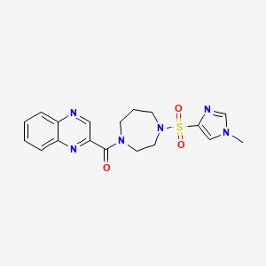 (4-((1-methyl-1H-imidazol-4-yl)sulfonyl)-1,4-diazepan-1-yl)(quinoxalin-2-yl)methanone