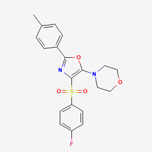4-(4-((4-Fluorophenyl)sulfonyl)-2-(p-tolyl)oxazol-5-yl)morpholine