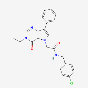 N-(4-chlorobenzyl)-2-(3-ethyl-4-oxo-7-phenyl-3,4-dihydro-5H-pyrrolo[3,2-d]pyrimidin-5-yl)acetamide