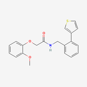 2-(2-methoxyphenoxy)-N-(2-(thiophen-3-yl)benzyl)acetamide