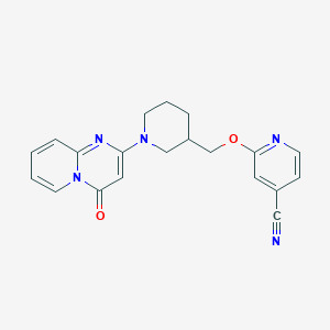 2-[[1-(4-Oxopyrido[1,2-a]pyrimidin-2-yl)piperidin-3-yl]methoxy]pyridine-4-carbonitrile