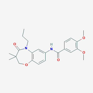 N-(3,3-dimethyl-4-oxo-5-propyl-2,3,4,5-tetrahydrobenzo[b][1,4]oxazepin-7-yl)-3,4-dimethoxybenzamide
