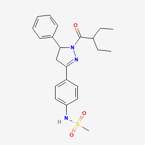 N-[4-[2-(2-ethyl-1-oxobutyl)-3-phenyl-3,4-dihydropyrazol-5-yl]phenyl]methanesulfonamide